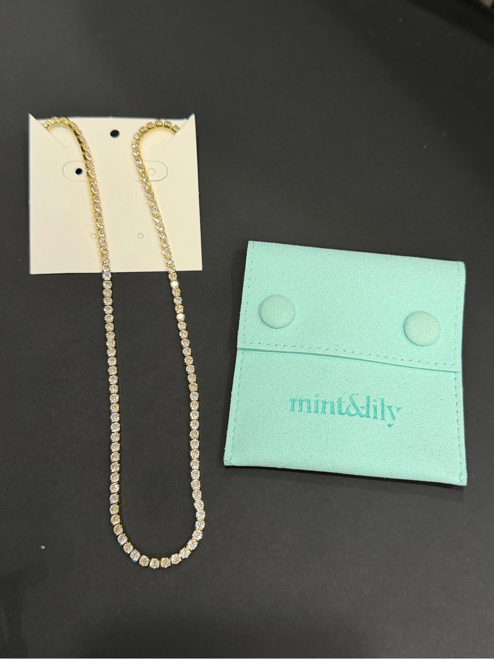 Mint Lilly 3mm Tennis Necklace
18k Gold Plated / 18" NWT - Picture 6 of 6